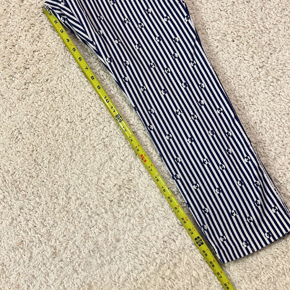 ANTHROPOLOGIE 10 The Essential Slim white and blue stripe cropped pants - Picture 10 of 10